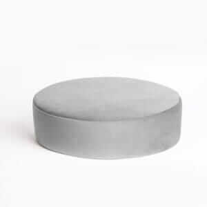 GREY VELVET big pouf