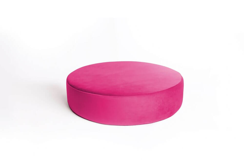 Grand pouf en VELVET ROSE