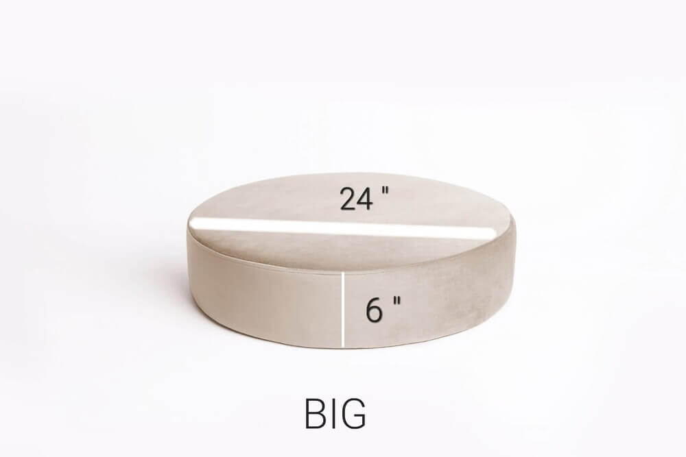 TERRACOTTA VELVET big pouf - Image 3