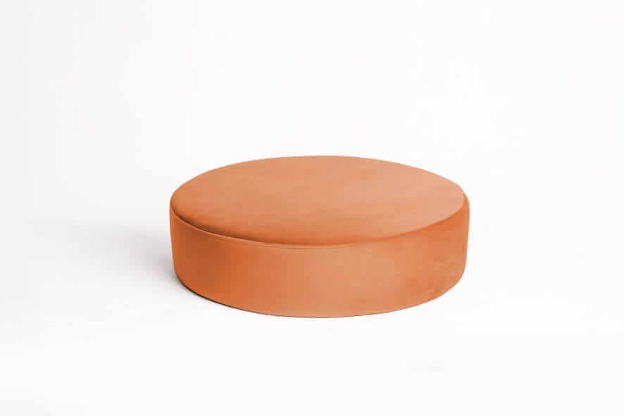 TERRACOTTA VELVET big pouf
