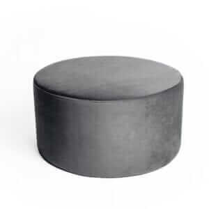 DARK GREY VELVET large pouf