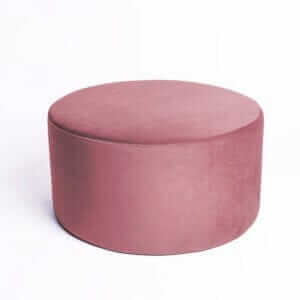 Pouf grande DIRTY PINK VELVET
