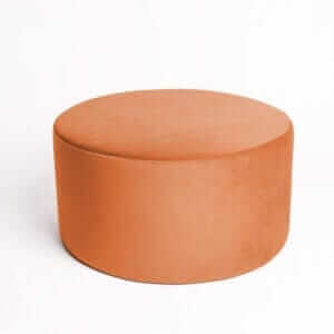 TERRACOTA VELVET large pouf