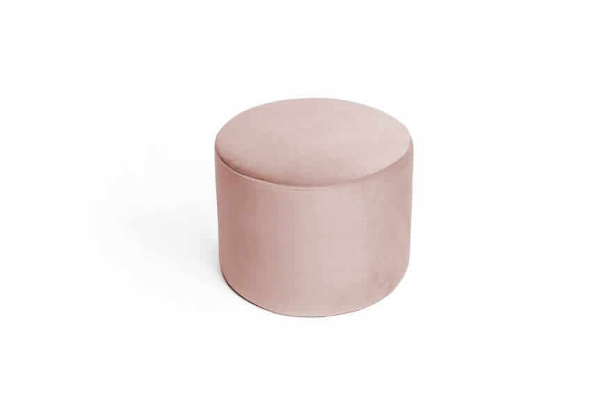 BLUSH PINK VELVET medium pouf
