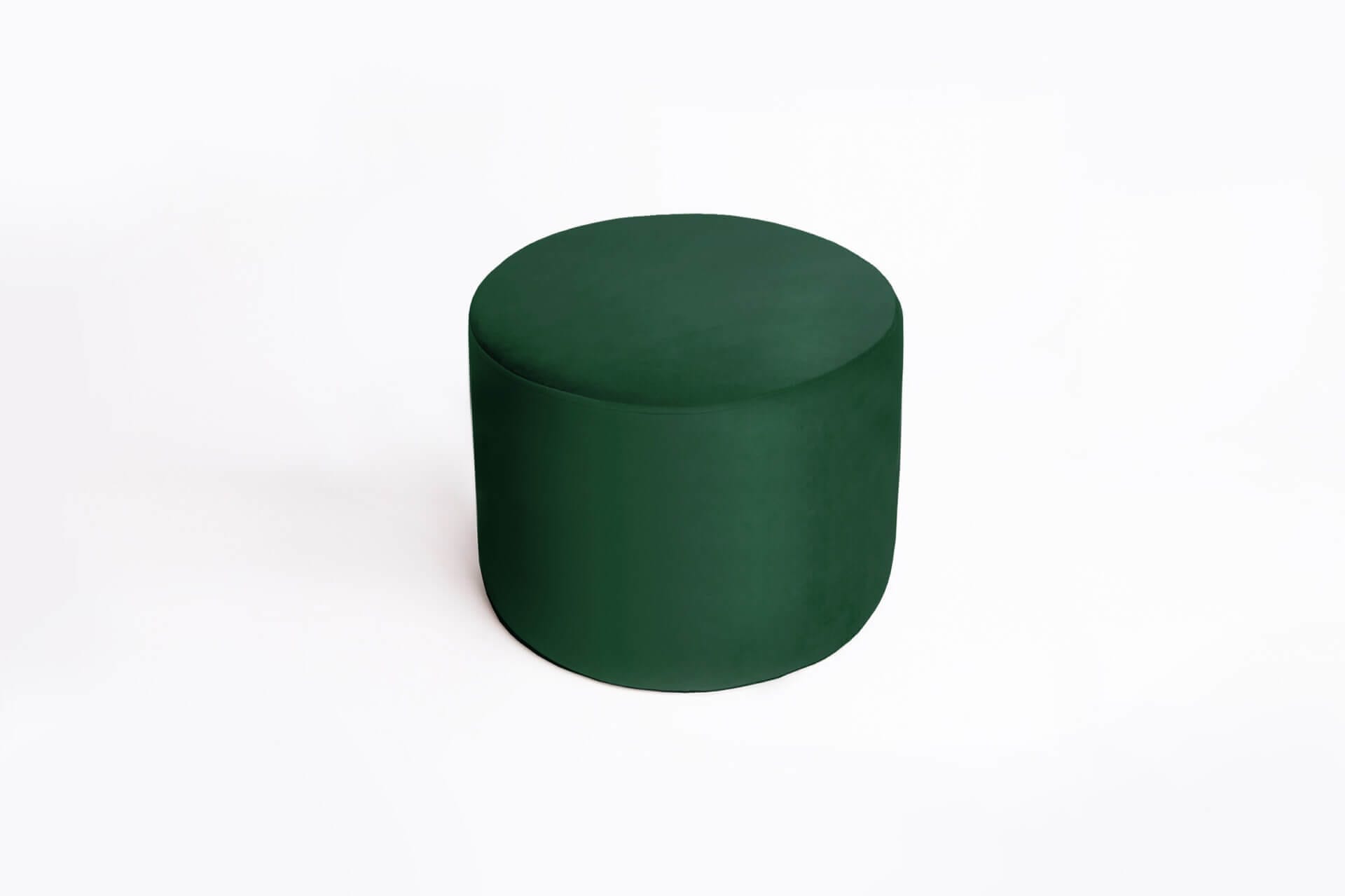 BOOTLE GREEN VELVET medium pouf