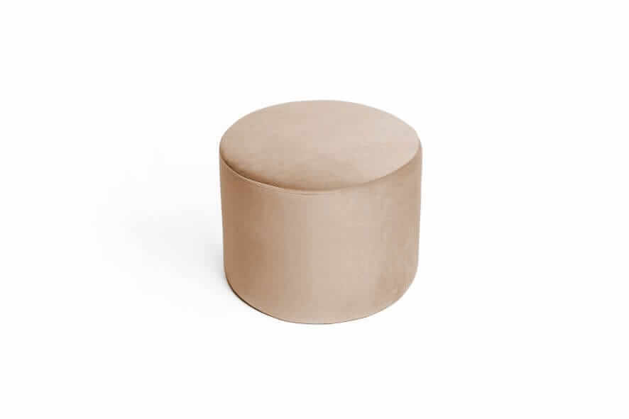 DARK CREAM VELVET medium pouf