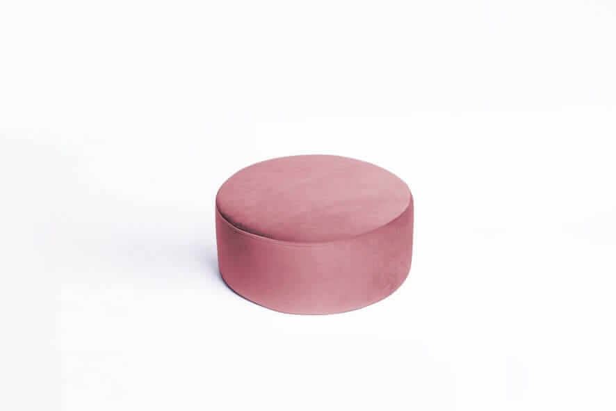 DIRTY PINK VELVET small pouf