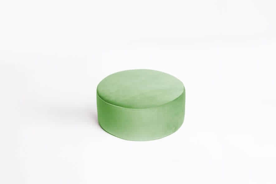 PISTACHIO VELVET small pouf
