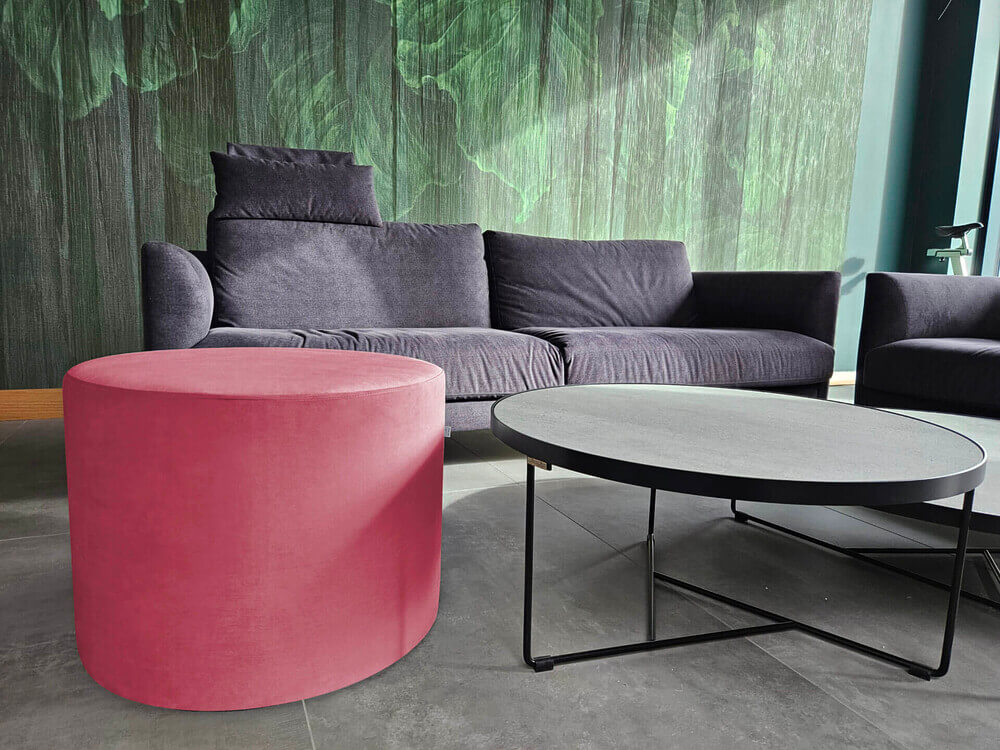 DIRTY PINK VELVET giga pouf - Image 2