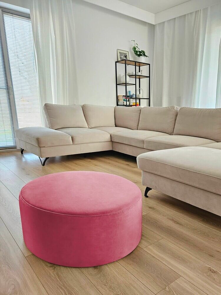 DIRTY PINK VELVET xxl pouf - Image 2