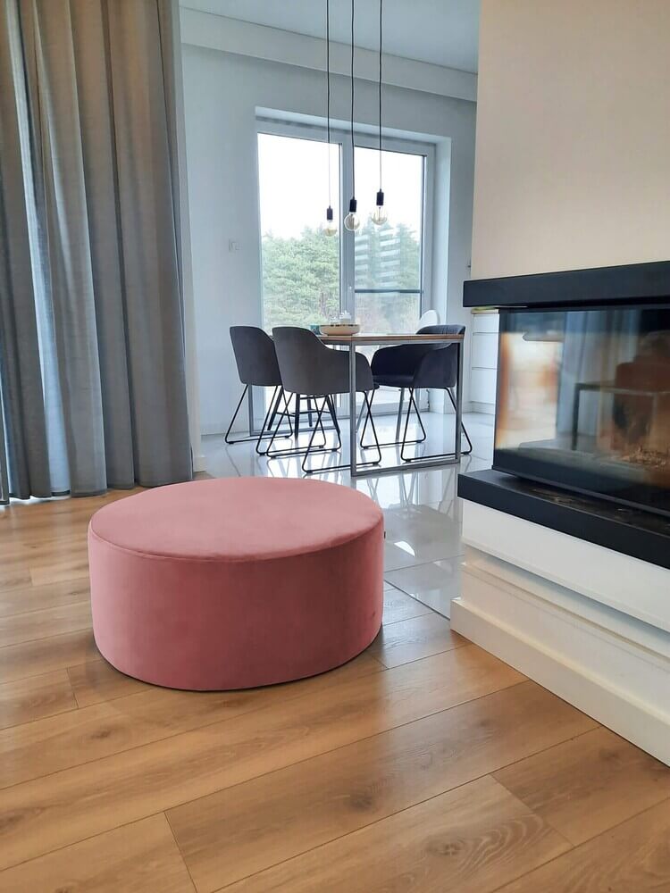DIRTY PINK VELVET xxl pouf - Image 3