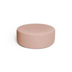 BLUSH PINK BOUCLE small pouf