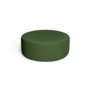 DARK GREEN BOUCLE small pouf
