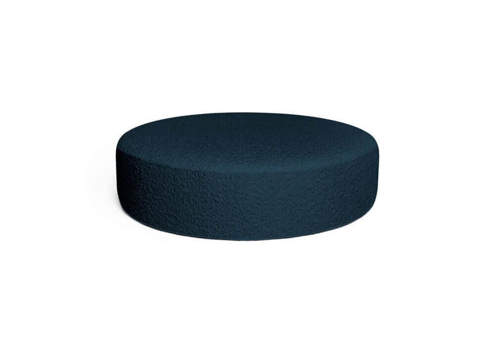 DARK NAVY BLUE BOUCLE big pouf