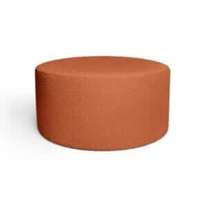 DARK TERRACOTTA BOUCLE large pouf