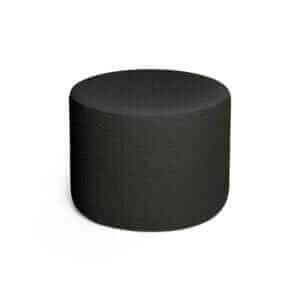 BLACK BOUCLE medium pouf