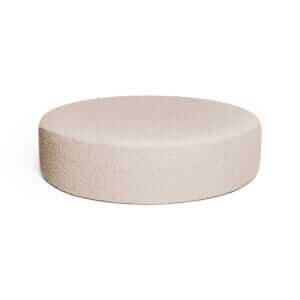LIGHT CREAM BOUCLE big pouf