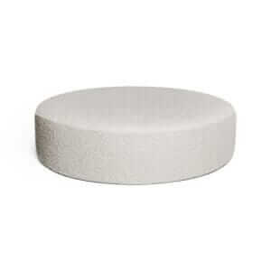 LIGHT GREY BOUCLE big pouf