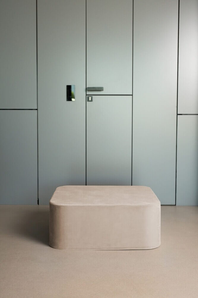 CREAM VELVET square xxl pouf - Image 2