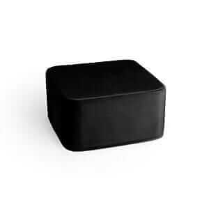 Grand pouf carré en VELVET NOIR