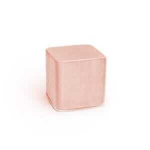 BLUSH PINK VELVET quadratischer Hocker mittel