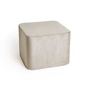 CREAM VELVET square giga pouf