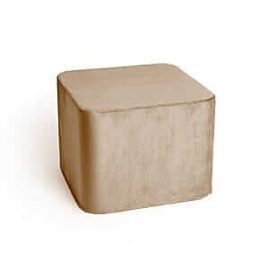 Quadrato di velluto crema scuro