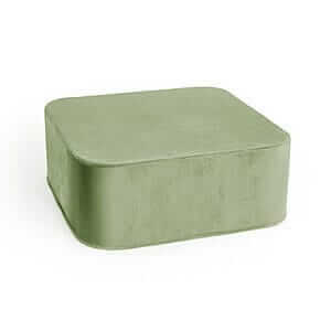 GREEN VELVET quadratisch xxl pouf