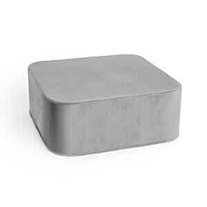 Pouf VELOURS GRIS carré xxl
