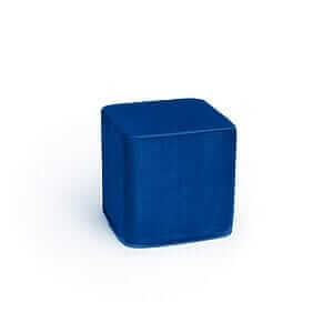 NAVY BLUE VELVET quadratischer Hocker Medium