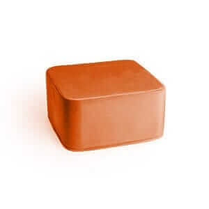 Pouf quadrato grande TERRACOTTA VELVET