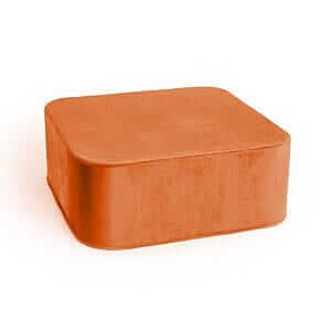 Quadrato in velluto terracotta