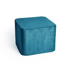 Quadrato di velluto turchese