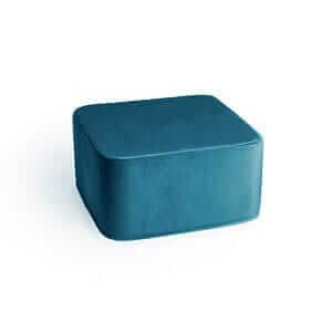 Quadrato di velluto turchese