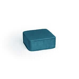 Pouf quadrato TURCHESE VELVET piccolo